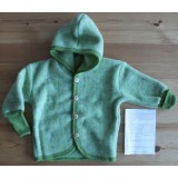 J�ckchen mit Kapuze Wollfleece kbT���ab<br>lindgr�n melange